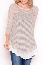 Knit Top- Taupe