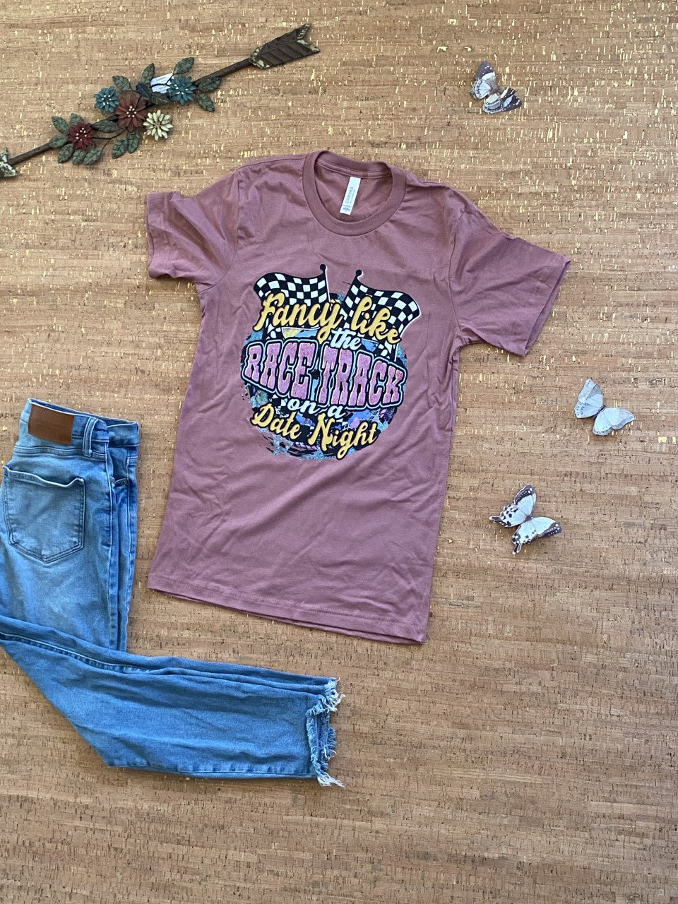 FANCY LIKE THE RACE TRACK ON DATE NIGHT GRAPHIC TEE
